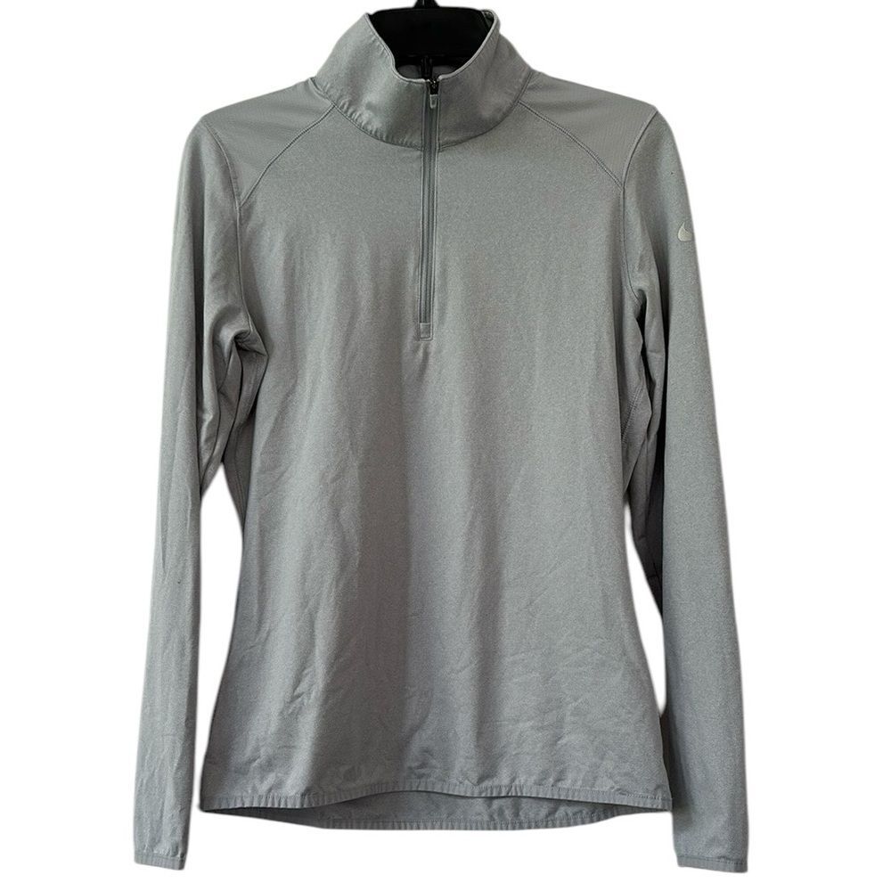Nike Golf Women’s Dri-fit Quarter Zip Pullover Gray Medium